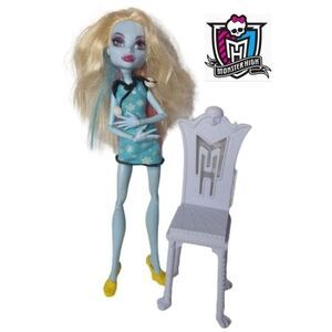 Monster High Dead Tired Abbey Bominable 10.5" Doll and Chair Bundle
